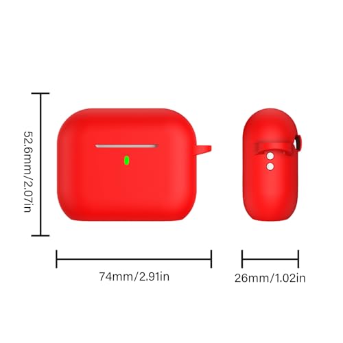 Shockproof Silicone Cover for Wireless Earbuds Case Shell with AntiScratch Protections Nonslip Grip Protector - color: Black