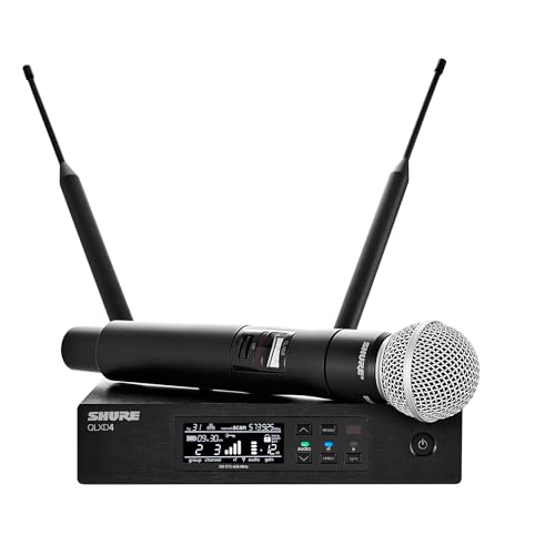 Shure QLXD2 Handheld Transmitter with SM58 Vocal Mic Capsule for QLX-D Digital Wireless Systems, Receiver Sold Separately, G50 Band | SM58 Vocal Mic Capsule for QLX-D Digital Wireless Systems, Receiver Sold Separately, G50 Band - style: Handheld Transmitt