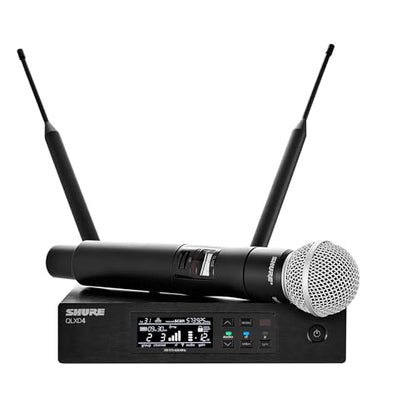 Shure QLXD2 Handheld Transmitter with SM58 Vocal Mic Capsule for QLX-D Digital Wireless Systems, Receiver Sold Separately, G50 Band | SM58 Vocal Mic Capsule for QLX-D Digital Wireless Systems, Receiver Sold Separately, G50 Band - style: Handheld Transmitt
