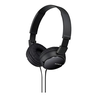 Sony ZX Series Wired On-Ear Headphones, Black MDR-ZX110 - color: Black, style: No Mic