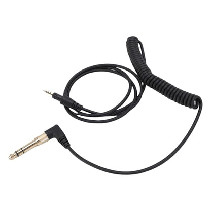 Bewinner Earphone Cable Fit for DJ HDJCUE1BT HDJX5 HDJX7 HDJS7, 3.5mm to 6.35mm Adapter Headphone Cable Replacement, 2m Spring OFC Tangleless Detachable Wire for Studio DJ Booth