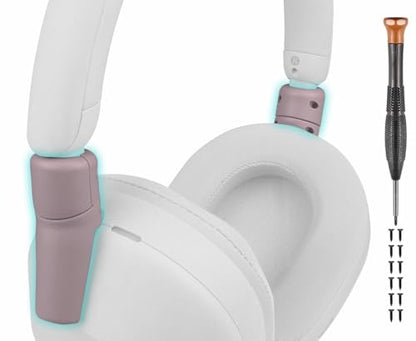 SOULWIT Hinge for Sony WH-1000XM5 - Smoky Pink | Protective Connectors for WH1000XM5(XM5) Headband Side Cover Slider to Fix and Prevent Breakage - color: Smoky Pink