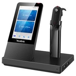 Yealink WH67 UC Wireless Noise Canceling Headset - Headset Works with USB Enabled Computers and Softphones and Also Connects to Desk Phones and Cell Phones with Built in Bluetooth