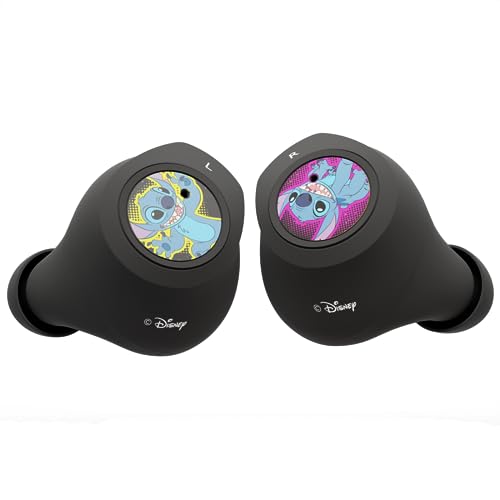 Disney Lilo and Stitch Bluetooth Earbuds w/Charging Case- Wireless Headphones w/Built-in Mic+ Up to 30 Hrs Playtime- Lilo and Stitch Gifts for Girls,Boys,Women,Men,All Fans of Lilo and Stitch Stuff - color: Stitch Galactic