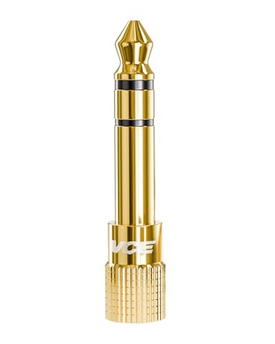 VCE 3.5mm to 1/4 Adapter Stereo Headphone Jack Adapter, 24K Gold-Plated | Seamless Audio Connection, Premium Sound Fidelity, Secure TRS Connection for Aux Cable, Guitar Amplifier, Headphone
