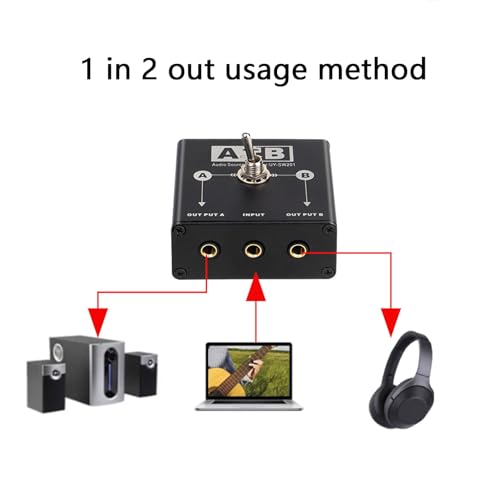 Studio 3.5mm Sound Switcher Passive Multiple Device Compatibility Metal Case Signals Selectors Passive Sound Switching Box