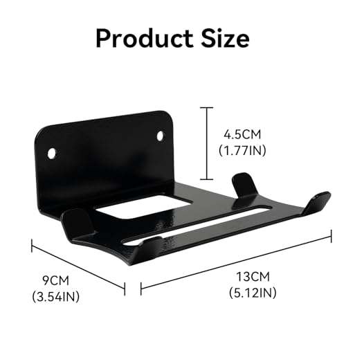 shinar Metal Wall Mount Compatible with Bose SoundLink Flex 1st & 2nd Gen | Bracket Accessory Stand Compatible with Soundlink Flex Integrated Cable Management White (Black) - color: Black