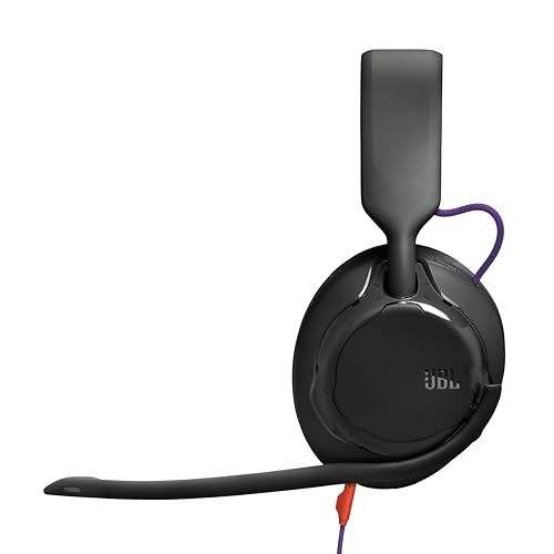 JBL Quantum 250 Wired Gaming Headset Spatial Sound Mic - Black | Plug And Play 3.5mm Connection For PC, Xbox, PlayStation, Switch, With Detachable Boom Arm And Lightweight Over Ear Comfort - color: Black