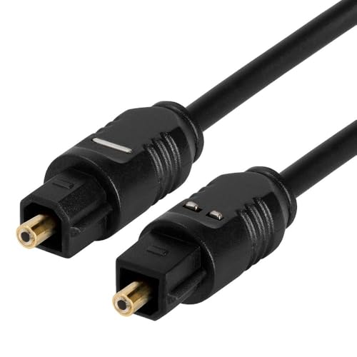 Cmple - Optical Audio Cable 1.5 ft Toslink Cable Slim Fiber Optic Cable Gold Plated Slim Optical Cord Digital S/PDIF Audio for Soundbar, AV Receivers, TV Sound Bar, Game Console - size: 1.5FT