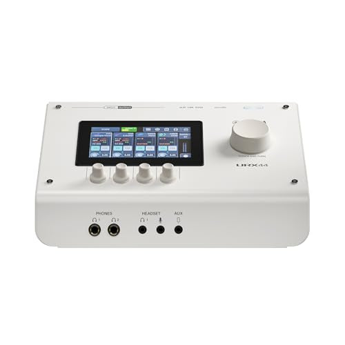 Yamaha URX44 6-In / 4-Out Dual USB-C Audio Interface With Touchscreen, Includes Cubase Al, WaveLab Cast, Basic FX Suite, and Steinberg Plus Software Bundle, White URX44 W | Includes Touchscreen, Includes Cubase Al, WaveLab Cast, Basic FX Suite, and Steinb