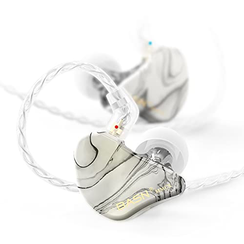 BASN MMCX in Ear Monitor,2DD+1BA Triple Driver Drummer IEM(Porcelain White) - color: Porcelain White
