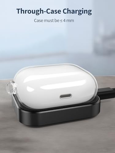 AirPods Pro Charger, Wireless Charging Station for AirPods Pro 3/ Pro 2/Pro, Wireless Charger for Airpods 4 (with Active Noise Cancellation)/ 3rd/ 2rd, Black - color: Aluminum(Black)-for AirPods