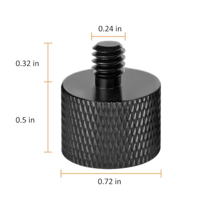 Mic Screw Adapter - 5/8 to 1/4 & 5/8 to 3/8 Adapter Set for Microphone Stand to Tripod and Camera - size: 1/4 & 3/8 Kit