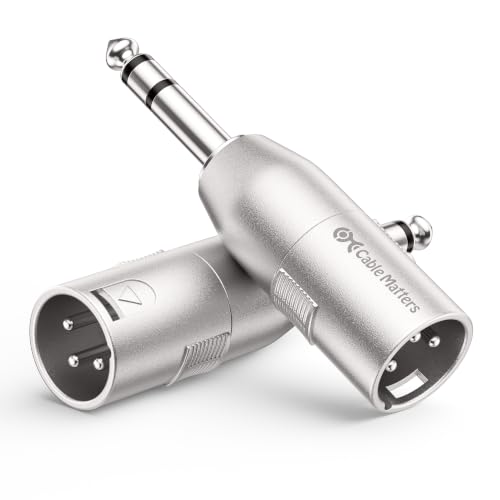 Cable Matters 2-Pack 6.35mm 1/4 Inch TRS to XLR Adapter, Male to Male | M-M, XLR to 1/4 Adapter