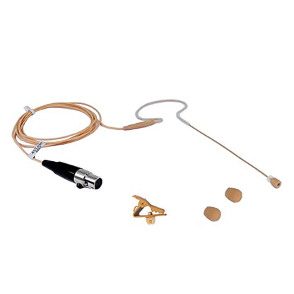 AVL630R TA4F Headset Microphone, Tan | Compatible with Shure T1 ULX1 UR1 PG1 Wireless Transmitter, Professional Replacement, Mini Omnidirectional Mic - color: Tan