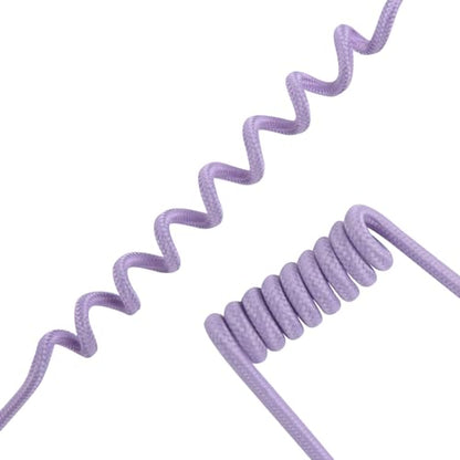 WODASEN Replacement Braided Nylon Fiber Acoustic Coil Tube Moisture Proof Color for Radio Earpiece (PurePurple-1) - color: PurePurple-1