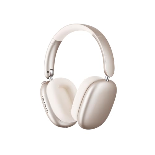 Wentronic Over Ear Headphones with Microphone - Gold | Noise Canceling, Bluetooth, 48H Battery Life