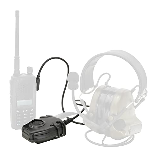 Tactical U94 PTT 2Pin, Push to Talk for UV-5R Series | Civilian Connector for COMTA Headset,Clothing Clip Design,Lightweight Cable - style: PL