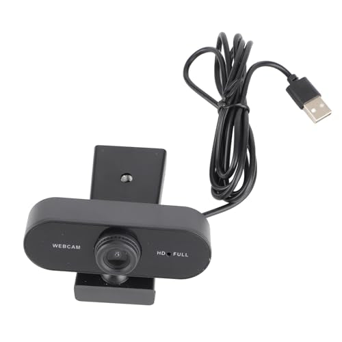 EBTOOLS 2K Full Webcam USB Camera with Built in Microphone, 360 Degree Rotation, Auto Focus Distance, Drive, for Live Broadcast, Net Class, Meeting (Black)