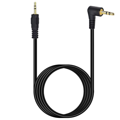 Seadream 6Ft Angled Male to Male 2.5mm Subminiature Stereo Headset Headphone Gold Plated Connector Cable - style: Angled to Straight