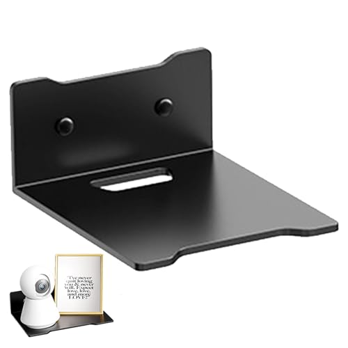 Router Wall Shelf Holder – Wall Mount Bracket, Display Shelf for | Electronics | Floating Shelf for TV Set-Top Box, Wireless Speaker, Audio Router, Projector in Home Office Living Room Setup - size: small