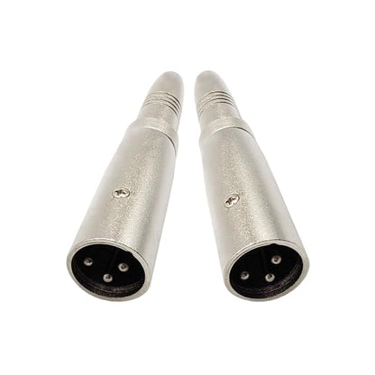 XLR to 1/4" Adapter 3PIN XLR Male to 6.35MM Female Connector Compatible with Microphone, Stereo, Mixer 2pcs - style: XLR Male to 6.35MM Female Adpapter