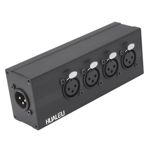 3Pin XLR 1 Male to 4 Female Splitter,4WAY XLR Four-Input and one-Output Parallel Connection Adapter,Four Microphone inputs Converted to one Output,4 in to 1 Out Aduio Splitter - color: XLR 4F TO 1M Adapter