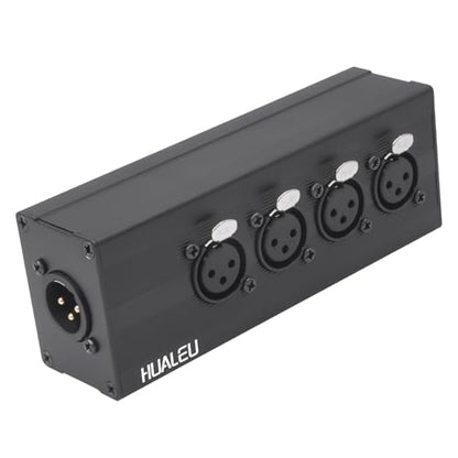 3Pin XLR 1 Male to 4 Female Splitter,4WAY XLR Four-Input and one-Output Parallel Connection Adapter,Four Microphone inputs Converted to one Output,4 in to 1 Out Aduio Splitter - color: XLR 4F TO 1M Adapter