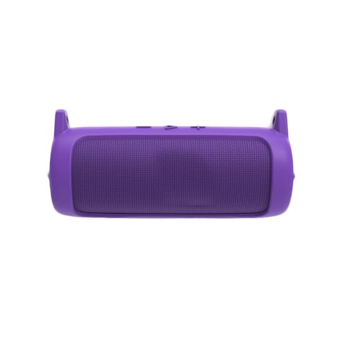 Protective Silicone Cover Sleeve for JBL FLIP 7 Bluetooth-compatible Speaker Soft Durable Anti-Drop Bump-resistant and Shock-proof Travel Carrying Case with Shoulder Strap and Carabiner (Light purple) - color: Light purple