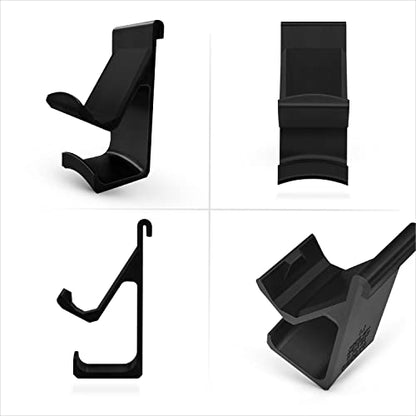 PS5 Game Controller & Headphone Hanger Console Mount for PlayStation PS5 DualSense Gamepad, Hook-On Hanger Bracket - Black