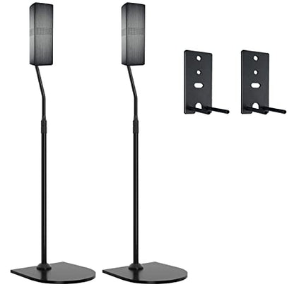 Adjustable Stand for Bose Speaker Stands, for OmniJewel Lifestyle 650, Surround Speaker 700, Floor Speakers Stands for Bose Floor Stand, with OmniJewel Bracket, Black (Pack of 2)
