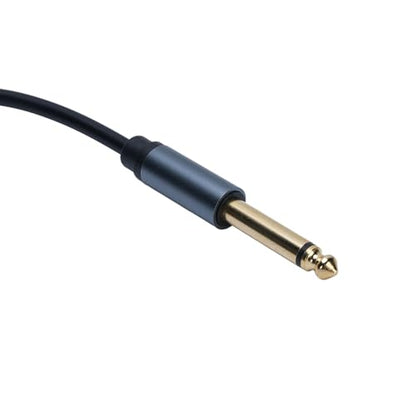 Yoidesu 6.35mm Male to 3.5mm Female Stereo Jack Adapter, Gold Plated 1/4 to 1/8 Headphone Adapter Cable, 30cm PVC and Copper Extension Cord for Guitar, Piano, Headphones, Amp and