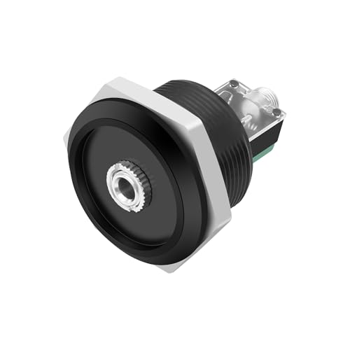 MEIRIYFA 1/8 inch 3.5mm TRS Female Stereo Jack Panel Mount Connector | 3.5mm TRS Pass Though Adapter Socket Bulkhead Extension for Audio Headphone Radio PCB