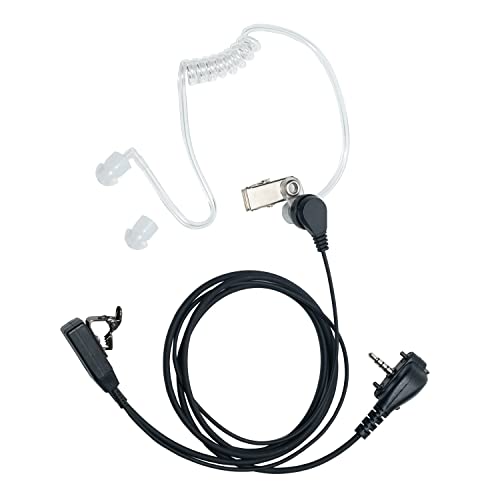 Earpiece Headset for Motorola Yaesu Vertex Standard VX-261 EVX-261 EVX-534 EVX-531 VX-231 351 354 264 454 2 Way Radio Walkie Talkie with Covert Acoustic Tube and Ptt Mic, 1 Pack
