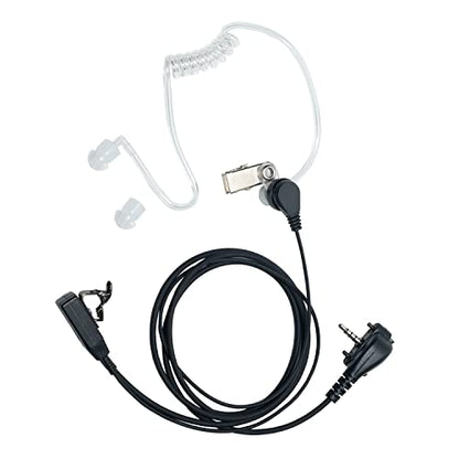Earpiece Headset for Motorola Yaesu Vertex Standard VX-261 EVX-261 EVX-534 EVX-531 VX-231 351 354 264 454 2 Way Radio Walkie Talkie with Covert Acoustic Tube and Ptt Mic, 1 Pack