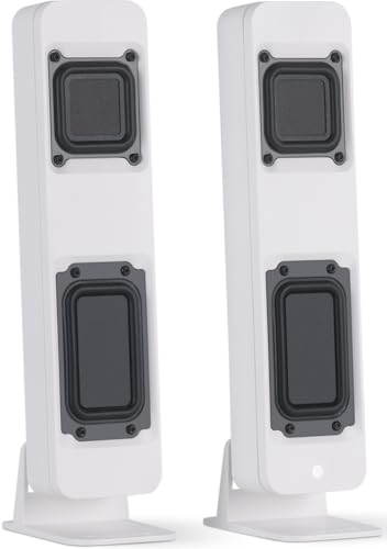 DROP BMR1 V2 Nearfield Monitors – Compact Desktop Speakers – White | BMR Drivers, Bluetooth & Analog Connectivity, Wide Soundstage, Wired/Wireless Powered Speakers for PC & Home Audio