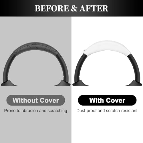 Replacement WH-1000XM4 Silicone Headband Cover Compatible with Sony WH-1000XM4, WH-1000XM3, WH-CH720N, WH-XB910N Headphones, Sweatproof & Washable Headband Cover Accessories (White) - color: White