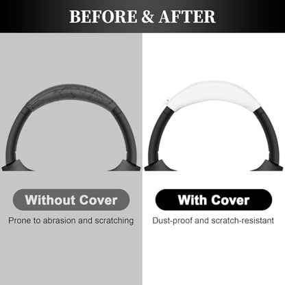 Replacement WH-1000XM4 Silicone Headband Cover Compatible with Sony WH-1000XM4, WH-1000XM3, WH-CH720N, WH-XB910N Headphones, Sweatproof & Washable Headband Cover Accessories (White) - color: White