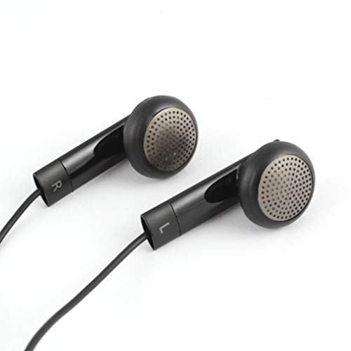 Headset 3.5mm Handsfree Earphones w Mic Dual Earbuds Headphones Earpieces Stereo Wired [Black] Compatible with Barnes & Noble Nook HD+ HD Color - BlackBerry Key2 LE - Blackview BV9000 Pro L2G