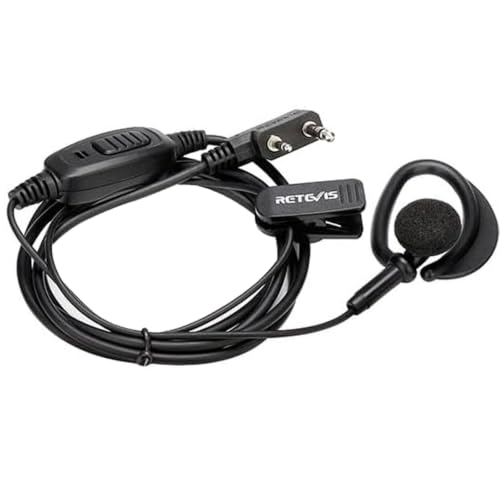 Retevis RT68 Walkie Talkie Earpiece with Mic, for RT22/RT21/H777/RT27/RT68H | Soft Earhook, 2 Pin , Compatible with Kenwood, Pxton, Baofeng BF-888S 2 Way Radio, Two Way Radio Headset(10 Pack) - style: Soft Earhook
