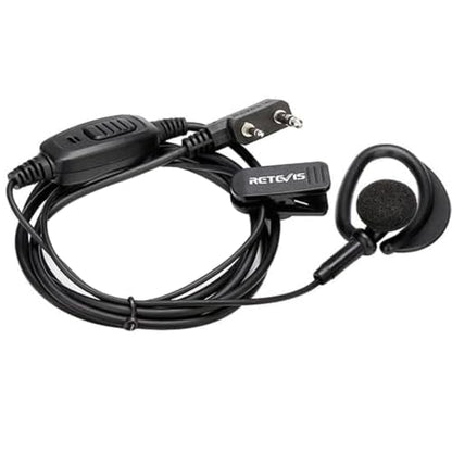 Retevis RT68 Walkie Talkie Earpiece with Mic, for RT22/RT21/H777/RT27/RT68H | Soft Earhook, 2 Pin , Compatible with Kenwood, Pxton, Baofeng BF-888S 2 Way Radio, Two Way Radio Headset(10 Pack) - style: Soft Earhook