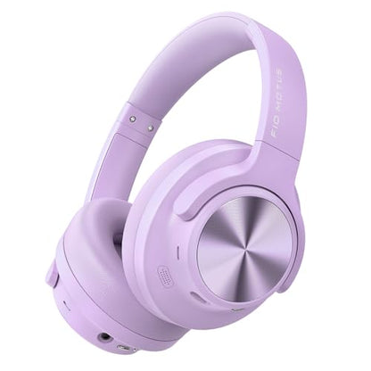 Hybrid Active Noise Cancelling Headphones 130H Wireless Over Ear Headphones | Bluetooth, Hi-Res Sound, Deep Bass, Spatial Audio, Dual Connection, Custom EQ via App, Comfortable Fit for Travel Home Office - color: Purple