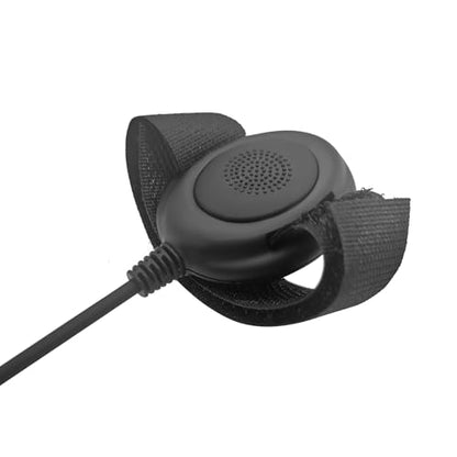 Boom Mic PTT Earpiece, Behind Head Over Ear Two Way Radio Headset with Finger PTT for Midland Walkie Talkies, 2-Pin Right Angle Connector for GXT1000/1050/LXT600/630/XT Series GMRS Radios