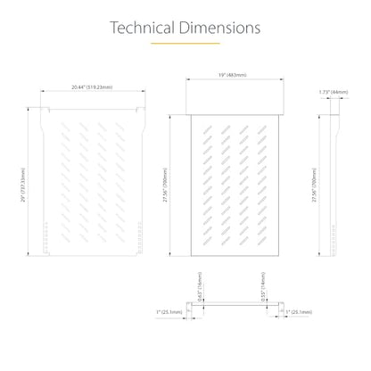 StarTech 1U 4-Post Vented Rack Shelf, 28-34.4in, 150lb (ADJSHELFV-Rack) | Adjustable depth 71.1-87.3cm, 150lb/68kg capacity, Cold-rolled steel, M5 hardware - size: 28-34.4in