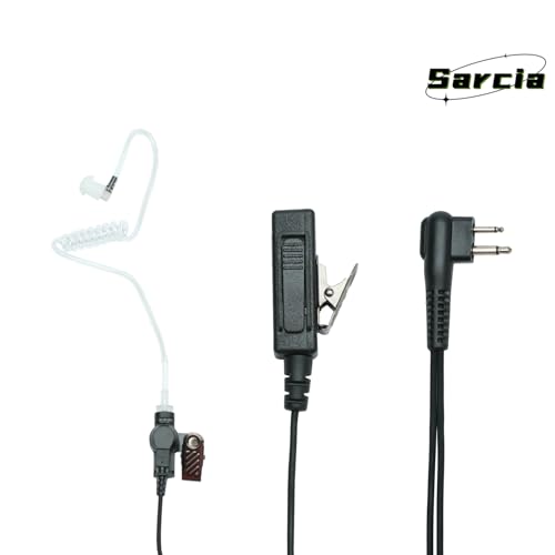 Earpiece Headset MIC PTT 2 Pin for Motorola CP200 CP200D CP185 CP100d CLS1410 CLS1110 RDM2070d DTR650 dlr1060 dlr1020 bc130 Mag One Bpr40 M1 R2 walkie Talkie 2 Way Radio with Acoustic Tube