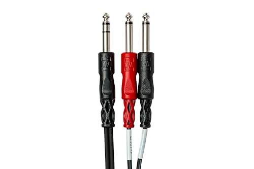 HOSA STP-201 1/4" TRS to Dual 1/4" TS Insert Cable, 1 Meter (Pack of 2) - size: 3.3 Feet (Pack of 2)