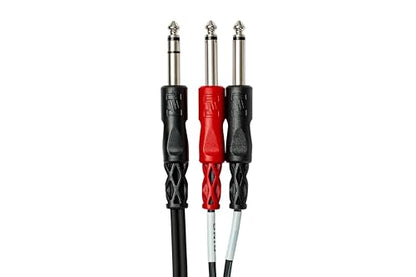 HOSA STP-201 1/4" TRS to Dual 1/4" TS Insert Cable, 1 Meter (Pack of 2) - size: 3.3 Feet (Pack of 2)