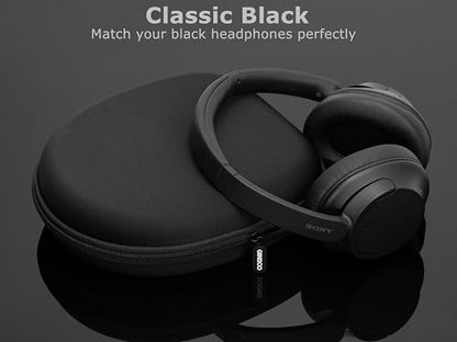 Ginsco Universal Headphone Case Compatible with JBL Tune 510BT 720BT, Sony WH-CH 720N/WH-CH520, with Sony/JBL/Soundcore Life Q20i Q30/BERIBES/TOZO/KVIDIO etc Wireless Headphones (Satin Black) - color: Satin Black