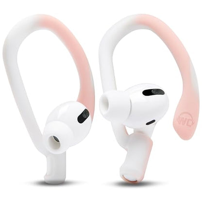 WC HookZ - Patented Upgraded Over Ear Hooks for AirPods Pro 1, 2 & AirPods 1, 2 & 3- Two Size Pairs Included in Package, Unique Left & Right Hook, Made by Wicked Cushions | Pink Marble - color: Pink Marble
