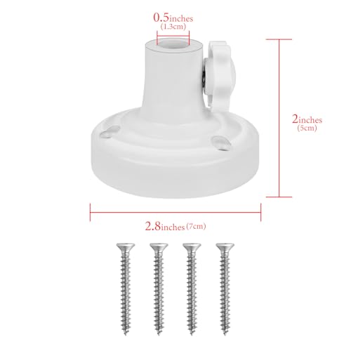 GEEKRIA for Creators Microphone Table Flange Mount Adapter, Metal Table Mount Clamp with Adjustable Interface Aperture Compatible with TONOR T20, Aokeo AK-35, InnoGear Microphone Arm (White) - color: White